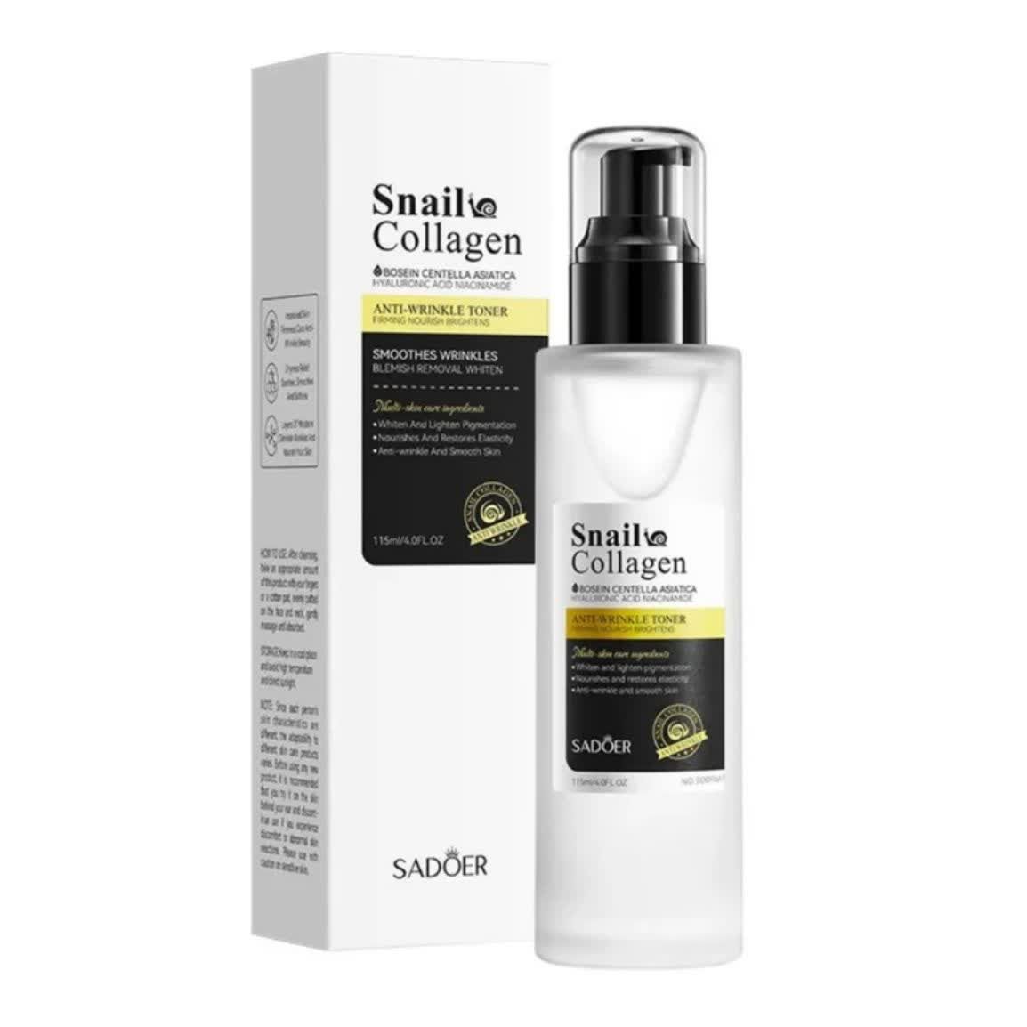 لوسیون صورت ضد چروک و سفید کننده حلزون کلاژن