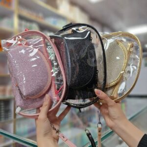 کیف ارایشی سه تیکه لمه دار